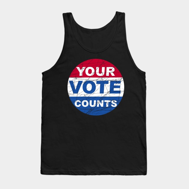 Vintage Your Vote Counts Tank Top by Scar